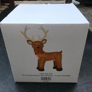 10.5 ft LED Airblown Fuzzy Reindeer